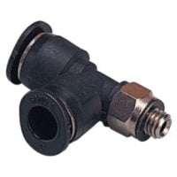 PST 1/4-01C | 1/4" TUBE X 1/8" BSPT THREAD - COMPACT MALE RUN TEE