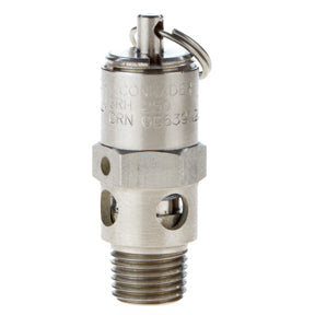 SRH250-SS-140 |1/4" ASME SS Hard Seat Safety Valve 140 psi 121 SCFM