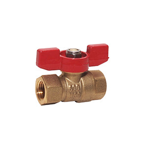 MFTH-25 | 1/4" FPT Mini Brass Ball Valve w/T-Handle 600 PSI CWP 150 WSP