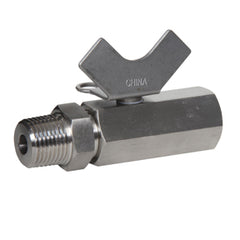 MSMF-38 | 3/8" MPT x FPT 316SS Ball Valve w/Locking Handle 1000 PSI CWP 150 WSP