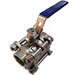 S3P1K-125 | 1-1/4" FPT 316SS 3PC Ball Valve w/Locking Handle 1000 PSI CWP 150 WSP