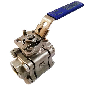S3P2K-75 | 3/4" FPT316 SS 3PC Ball Valve w/Locking Handle 2000 PSI CWP 150 WSP