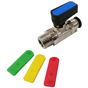 MVFP-18MTHS | 1/8" M X Tube Inline Mini Valve w/ Handle Insert Set
