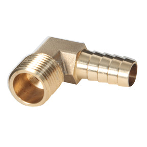 HBE-2525 | 1/4" MPT x 1/4" Hose Barb 90D Elbow