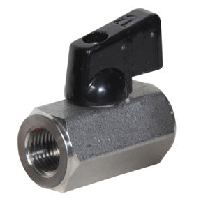 SSMF-18NL | 1/8" FPT 316SS Mini Ball Valve 1000 PSI CWP 150 WSP