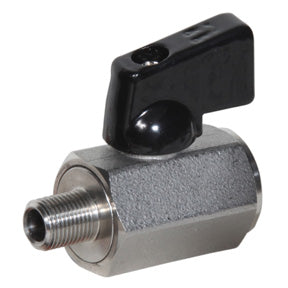 SSMM-25NL | 1/4" MPT x FPT 316SS Mini Ball Valve 1000 PSI CWP 150 WSP