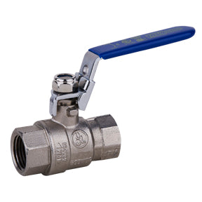 LBV-125 | 1-1/4" FPT Nickel-Plated Ball Valve w/Locking Handle 600 PSI CWP 150 WSP