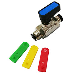 MVFP-25TTHS | 1/4" Tube X Tube Inline Mini Valve w/ Handle Insert Set