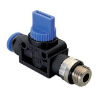 GHVFS 08-G03 | 8MM TUBE X 3/8" BSPP THREAD - METER OUT - HAND VALVE STRAIGHT