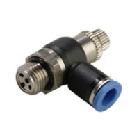 GNSE 08G01-I EPNI | 8MM TUBE X 1/8" BSPP THREAD - METER IN - SPEED CONTROLLER ELBOW