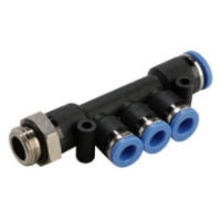 GPKD 0804-G02 EPNI | 8MM TUBE X 4MM TUBE X 1/4" BSPP THREAD - MALE REDUCER TRIPLE BRANCH