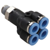 GPXT 0401 EPNI | 4MM TUBE X 1/8" BSPT THREAD - MALE DOUBLE Y